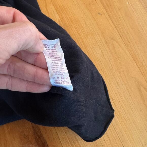 Velvet by Graham & Spencer Dress Black Long sleeve button 100% cotton sz Small S - Picture 6 of 9